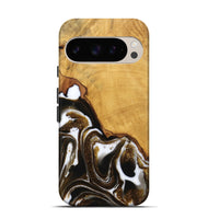 Pixel 9 Wood Live Edge Phone Case - Skylar (Black & White, 746574)