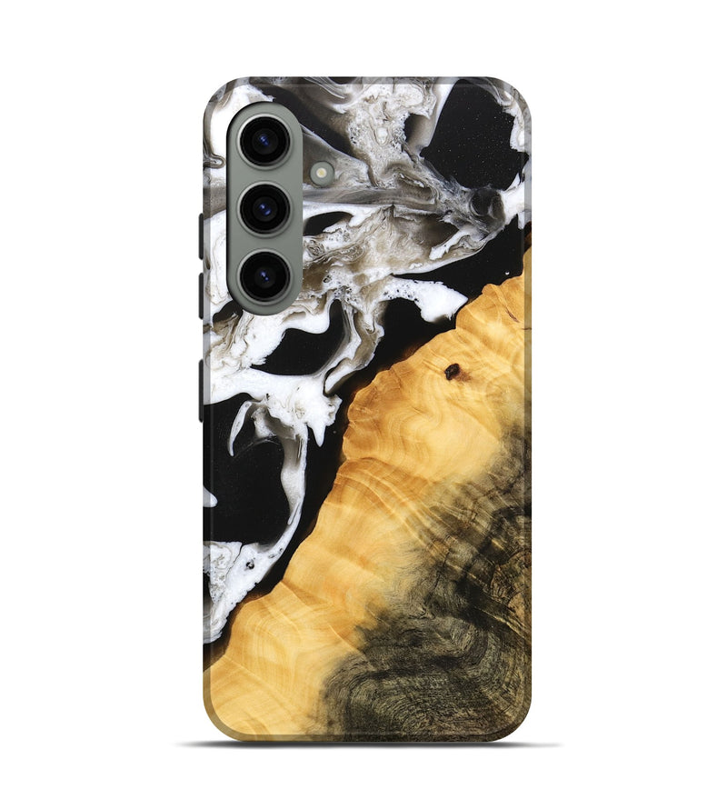 Galaxy S24 Wood Live Edge Phone Case - Darleen (Black & White, 746576)