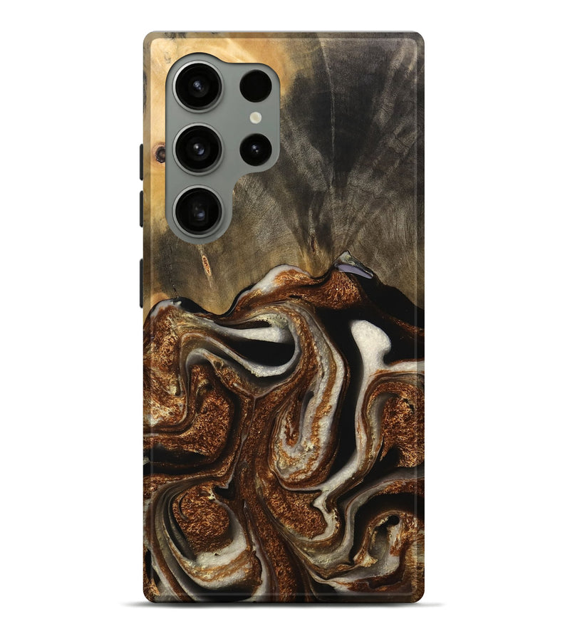 Galaxy S24 Ultra Wood Live Edge Phone Case - Jeffrey (Black & White, 746577)