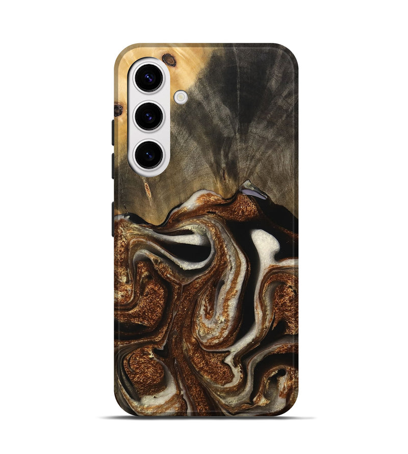 Galaxy S25 Wood Live Edge Phone Case - Jeffrey (Black & White, 746577)