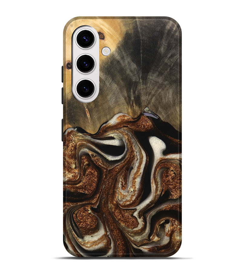 Galaxy S25 Plus Wood Live Edge Phone Case - Jeffrey (Black & White, 746577)