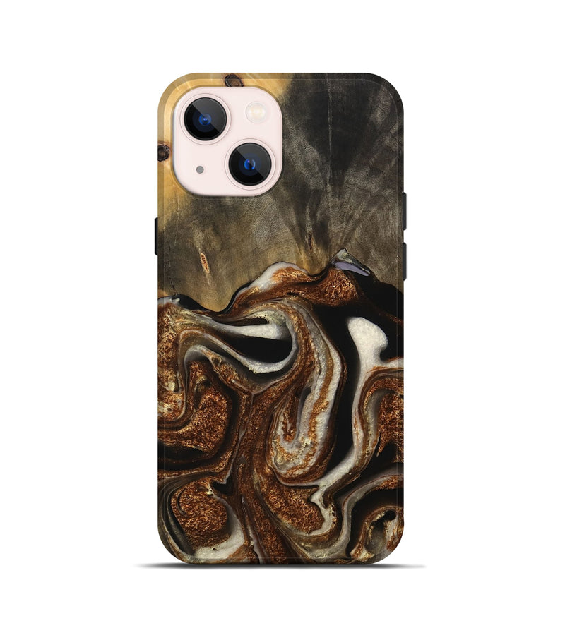 iPhone 13 mini Wood Live Edge Phone Case - Jeffrey (Black & White, 746577)