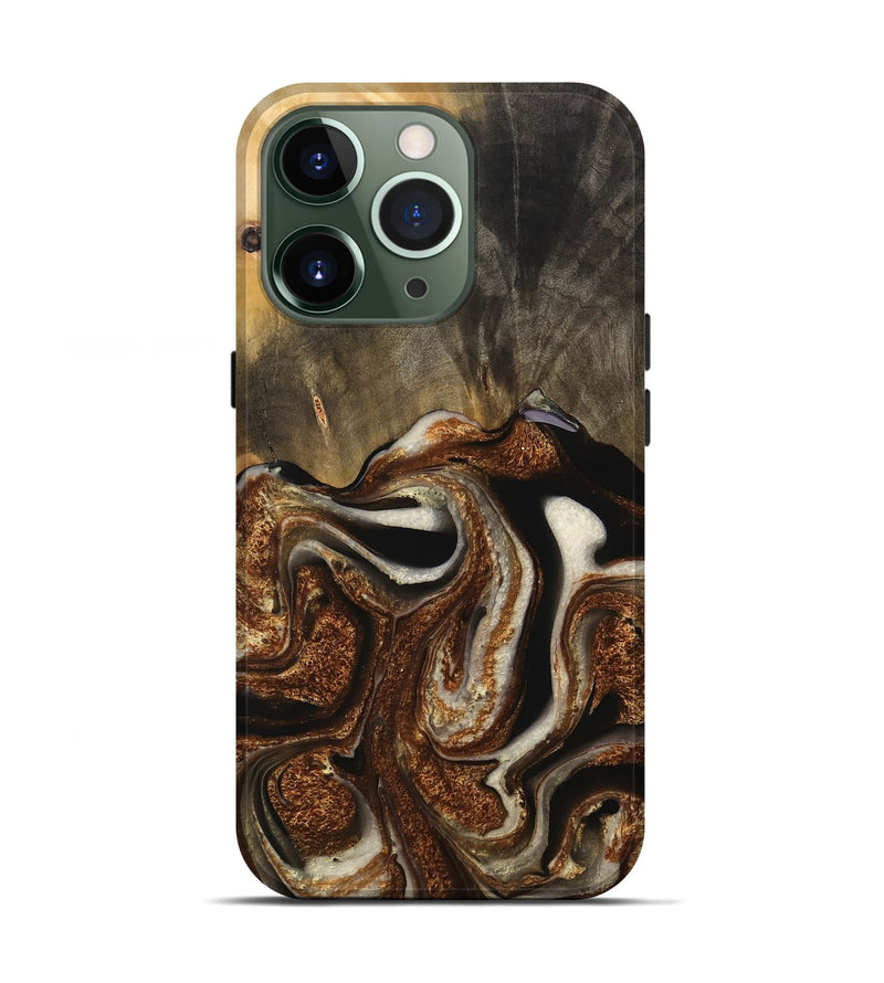 iPhone 13 Pro Wood Live Edge Phone Case - Jeffrey (Black & White, 746577)