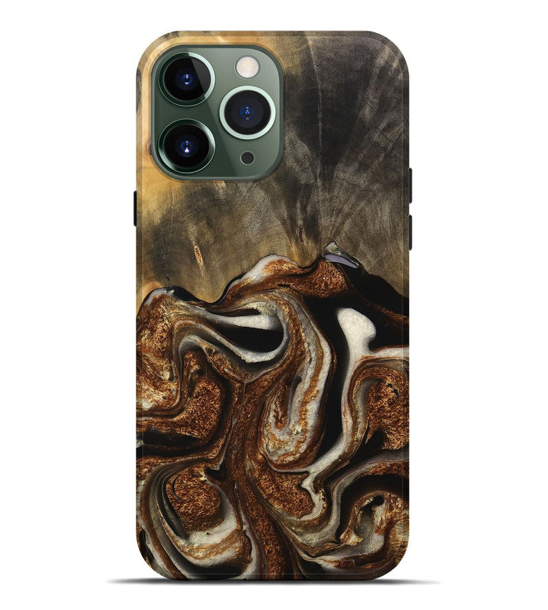 iPhone 13 Pro Max Wood Live Edge Phone Case - Jeffrey (Black & White, 746577)