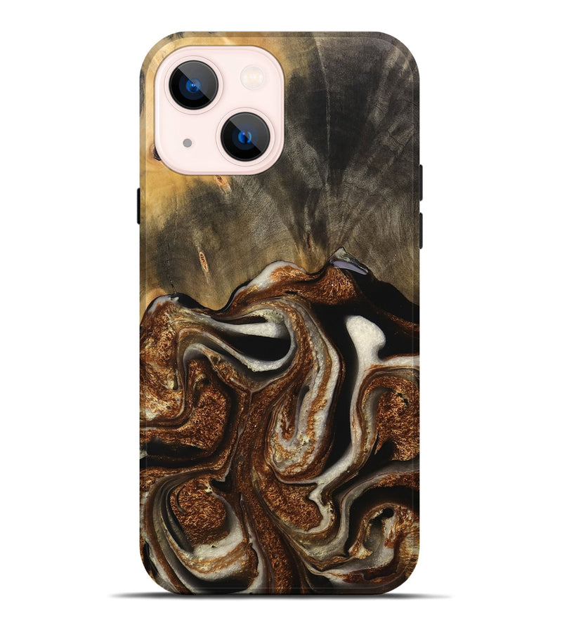 iPhone 14 Plus Wood Live Edge Phone Case - Jeffrey (Black & White, 746577)