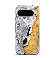 Pixel 9 Wood Live Edge Phone Case - Clair (Black & White, 746578)