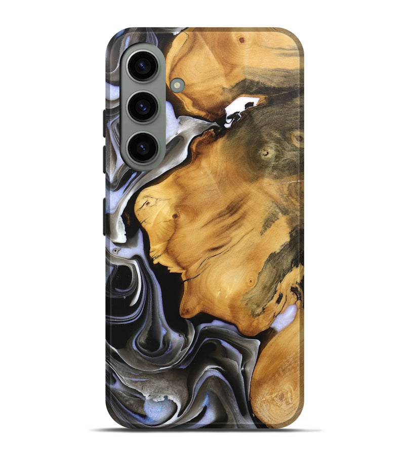 Galaxy S24 Plus Wood Live Edge Phone Case - Gail (Black & White, 746579)