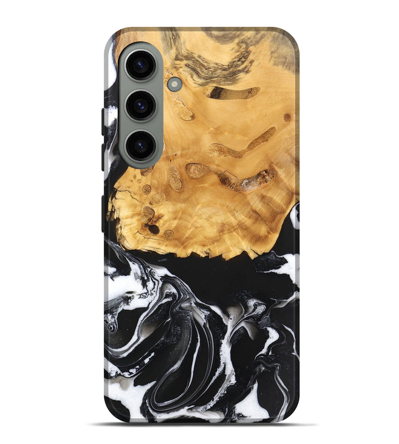 Galaxy S24 Plus Wood Live Edge Phone Case - Mathew (Black & White, 746580)