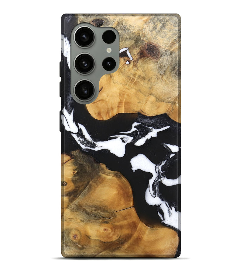 Galaxy S24 Ultra Wood Live Edge Phone Case - Sloane (Black & White, 746581)