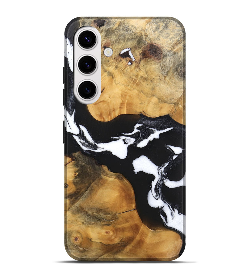 Galaxy S25 Plus Wood Live Edge Phone Case - Sloane (Black & White, 746581)