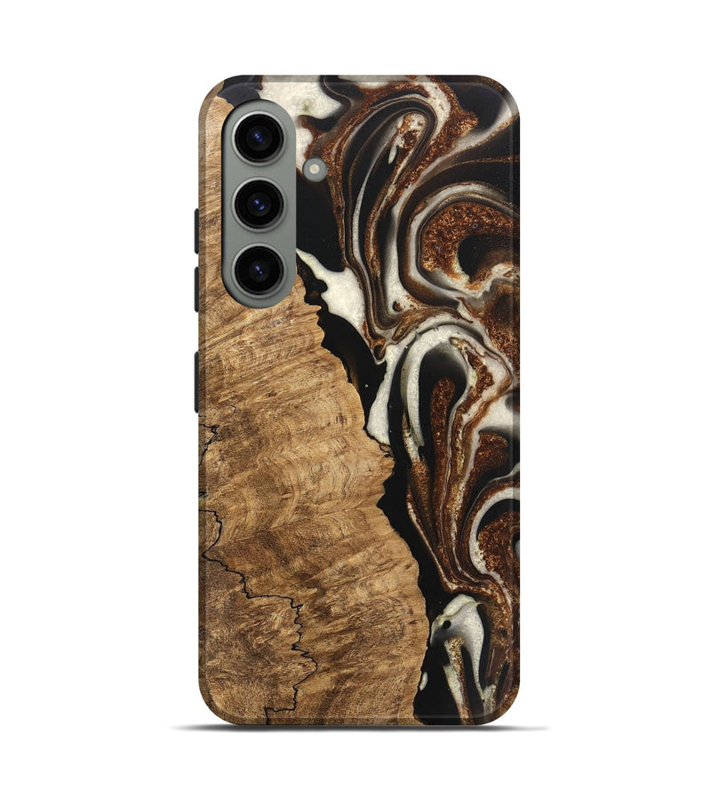 Galaxy S24 Wood Live Edge Phone Case - Esteban (Black & White, 746582)