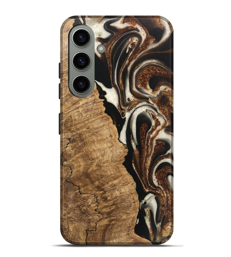 Galaxy S24 Plus Wood Live Edge Phone Case - Esteban (Black & White, 746582)