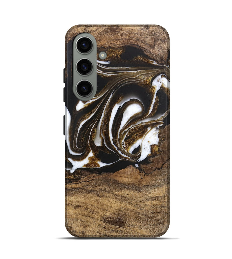 Galaxy S24 Wood Live Edge Phone Case - Kamryn (Black & White, 746584)