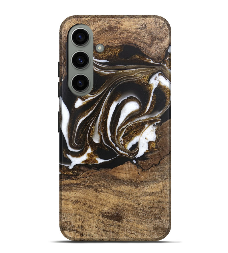 Galaxy S24 Plus Wood Live Edge Phone Case - Kamryn (Black & White, 746584)