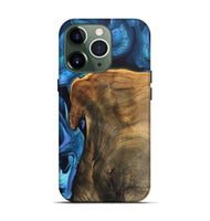 iPhone 13 Pro Wood Live Edge Phone Case - Rubye (Blue, 746586)