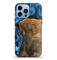 iPhone 14 Pro Max Wood Live Edge Phone Case - Rubye (Blue, 746586)