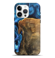 iPhone 15 Pro Max Wood Live Edge Phone Case - Rubye (Blue, 746586)