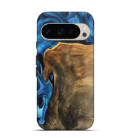 Pixel 9 Wood Live Edge Phone Case - Rubye (Blue, 746586)