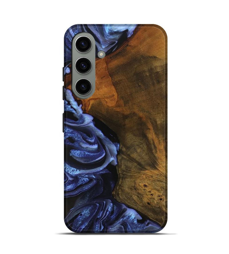 Galaxy S24 Wood Live Edge Phone Case - Antone (Blue, 746587)