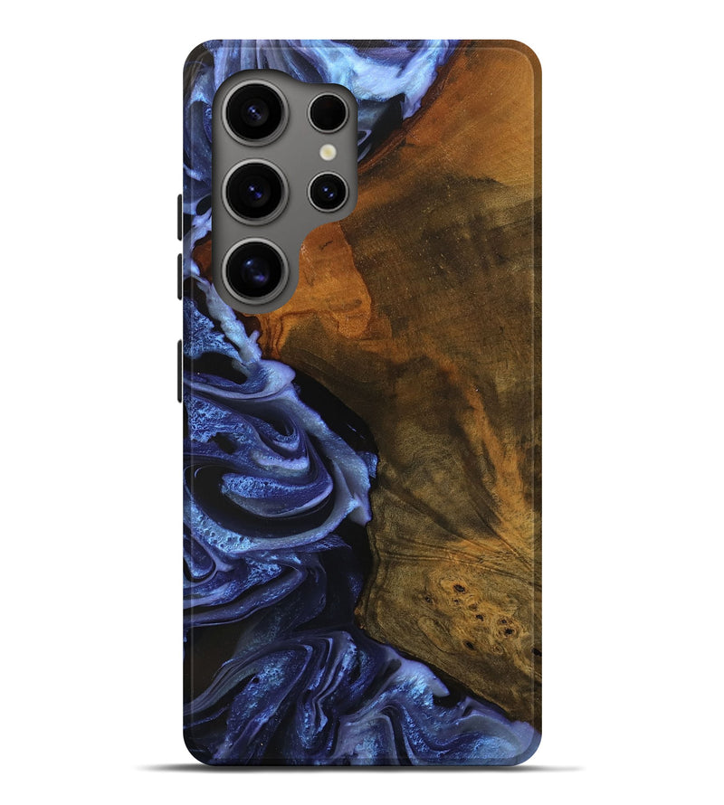 Galaxy S25 Ultra Wood Live Edge Phone Case - Antone (Blue, 746587)