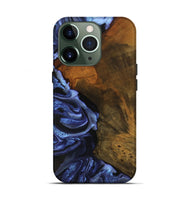 iPhone 13 Pro Wood Live Edge Phone Case - Antone (Blue, 746587)