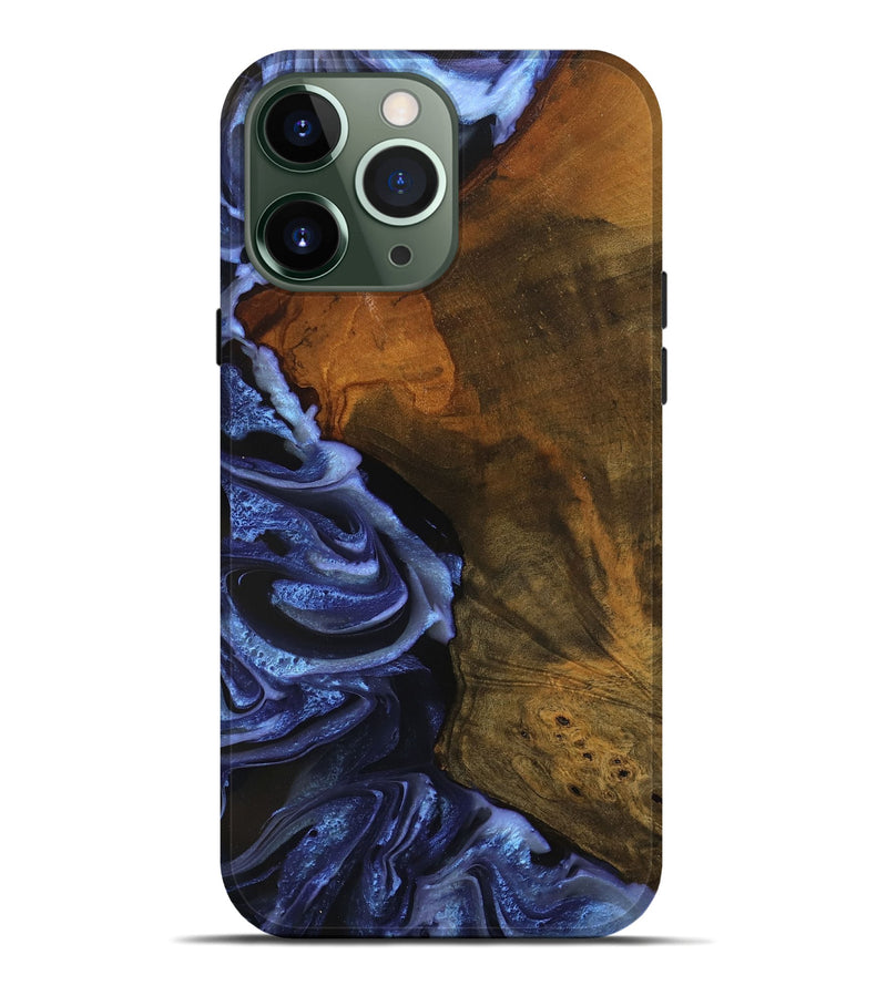 iPhone 13 Pro Max Wood Live Edge Phone Case - Antone (Blue, 746587)