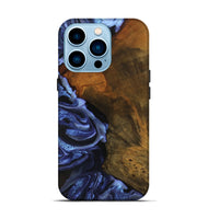 iPhone 14 Pro Wood Live Edge Phone Case - Antone (Blue, 746587)