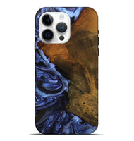 iPhone 15 Pro Max Wood Live Edge Phone Case - Antone (Blue, 746587)