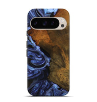 Pixel 9 Wood Live Edge Phone Case - Antone (Blue, 746587)