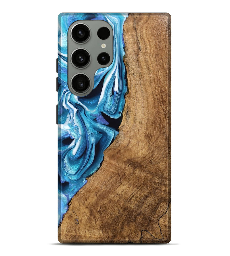 Galaxy S23 Ultra Wood Live Edge Phone Case - Boaz (Blue, 746588)