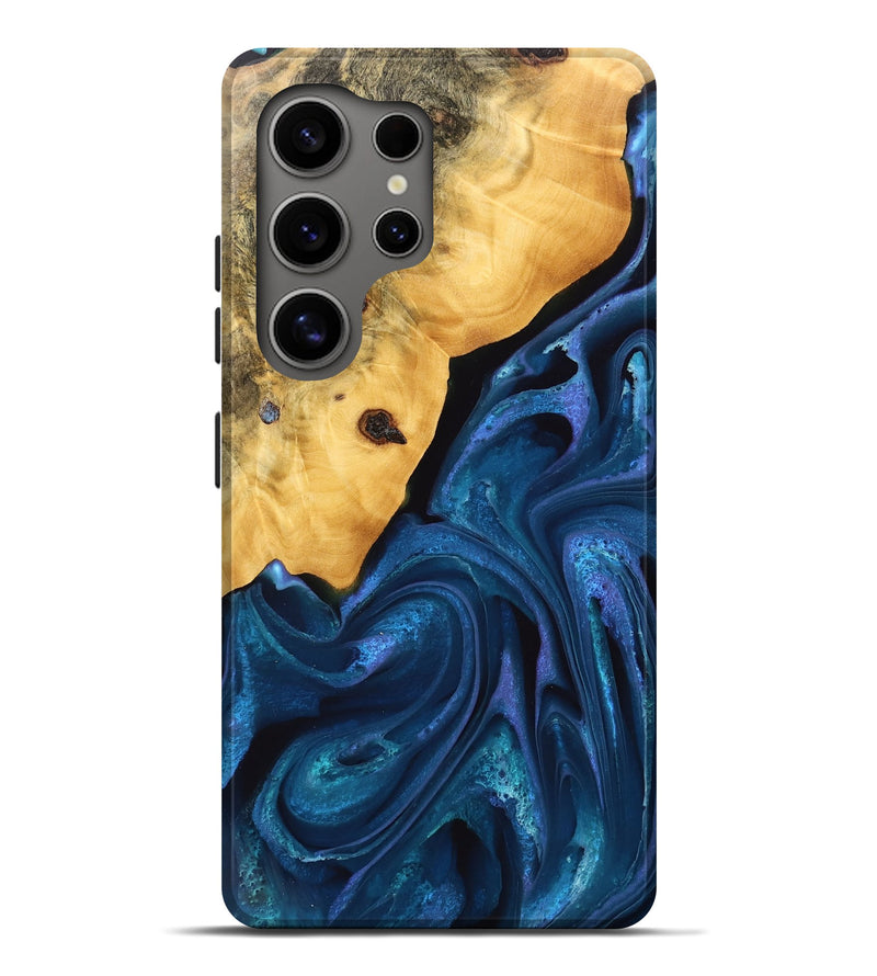 Galaxy S25 Ultra Wood Live Edge Phone Case - Skye (Blue, 746589)