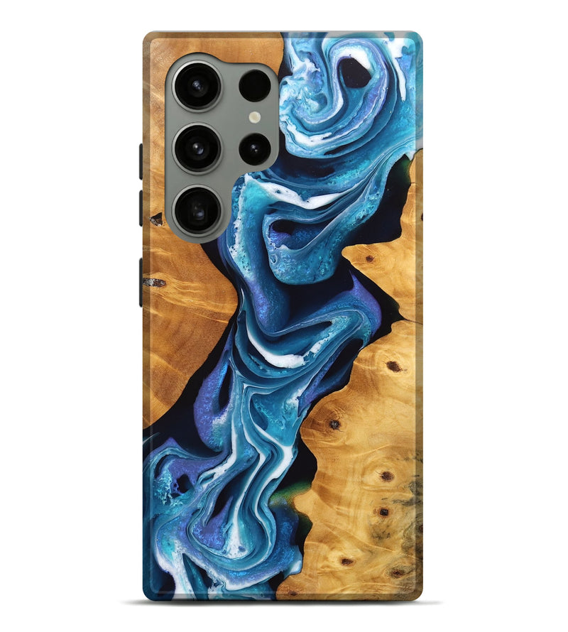 Galaxy S24 Ultra Wood Live Edge Phone Case - Verda (Blue, 746591)