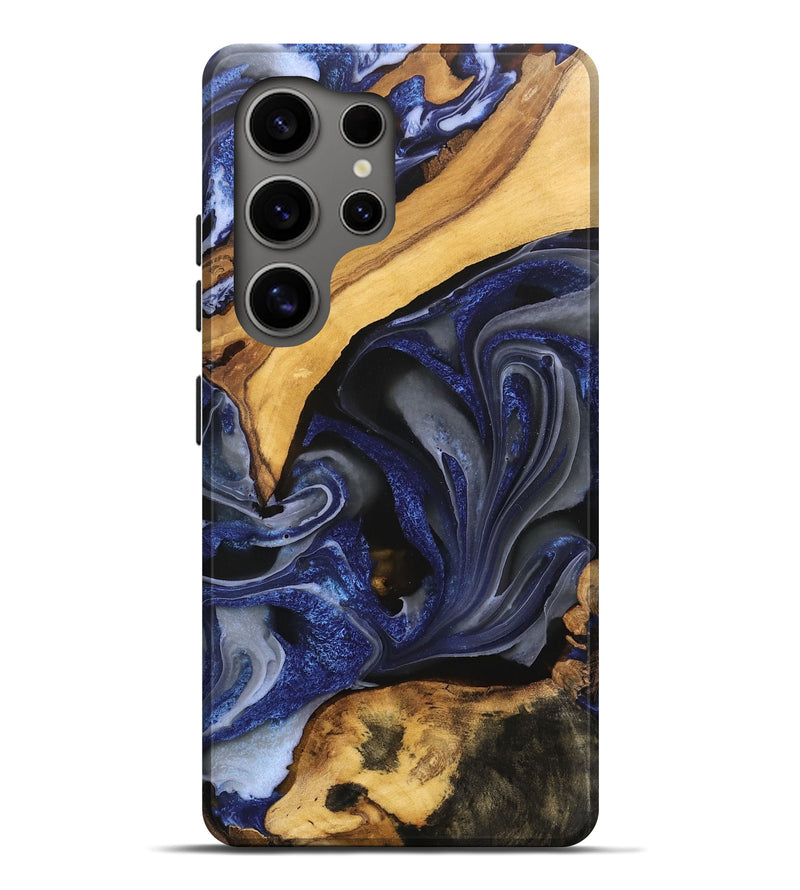 Galaxy S25 Ultra Wood Live Edge Phone Case - Russell (Blue, 746593)