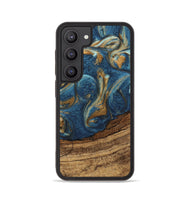 Galaxy S23 Wood Phone Case - Lilia (Teal & Gold, 746596)