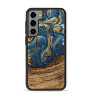 Galaxy S23 Plus Wood Phone Case - Lilia (Teal & Gold, 746596)