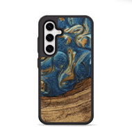 Galaxy S25 Plus Wood Phone Case - Lilia (Teal & Gold, 746596)