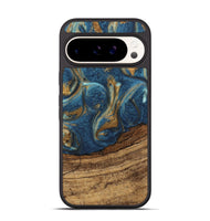 Pixel 9 Wood Phone Case - Lilia (Teal & Gold, 746596)