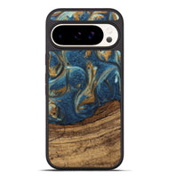 Pixel 9 Pro XL Wood Phone Case - Lilia (Teal & Gold, 746596)