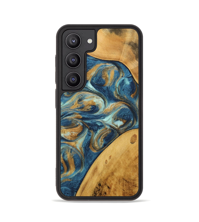 Galaxy S23 Wood Phone Case - Edmond (Teal & Gold, 746597)