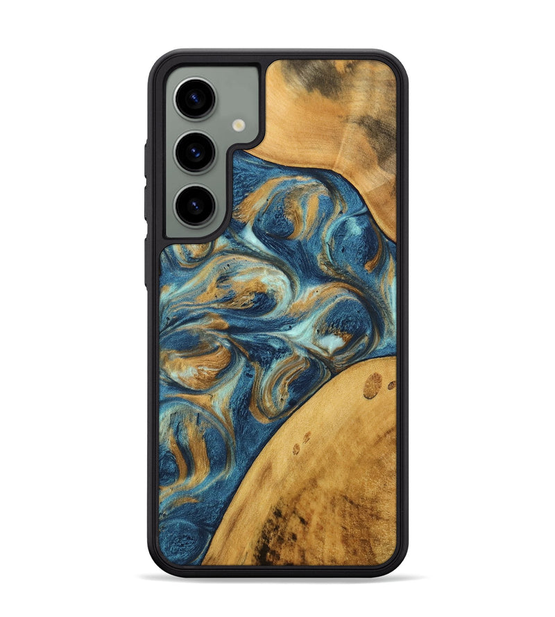 Galaxy S24 Plus Wood Phone Case - Edmond (Teal & Gold, 746597)