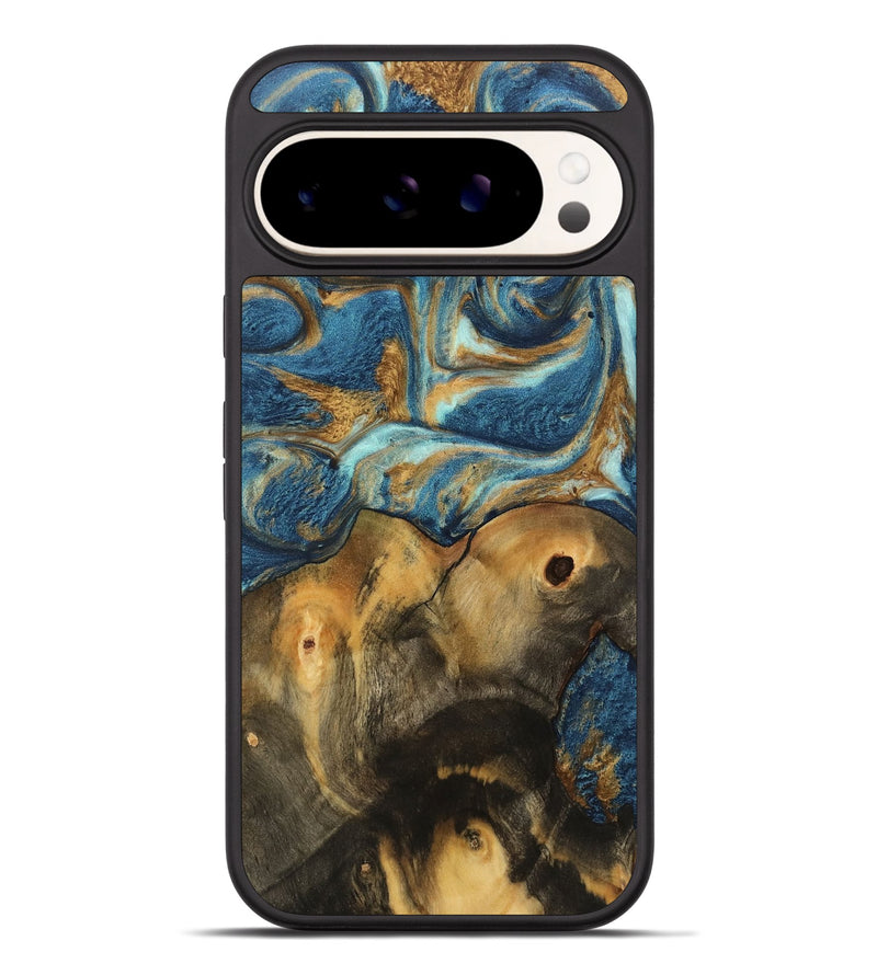 Pixel 9 Pro XL Wood Phone Case - Lucius (Teal & Gold, 746598)