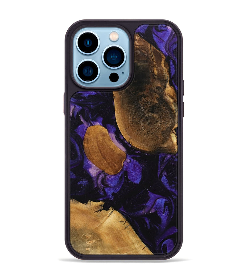 iPhone 14 Pro Max Wood Phone Case - Belle (Purple, 746600)