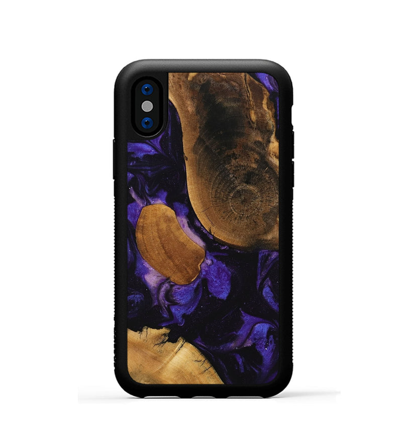 iPhone Xs Wood Phone Case - Belle (Purple, 746600)