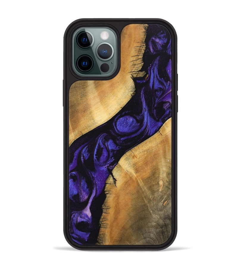 iPhone 12 Pro Max Wood Phone Case - Alia (Purple, 746601)