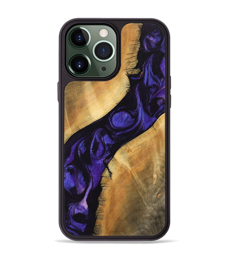 iPhone 13 Pro Max Wood Phone Case - Alia (Purple, 746601)