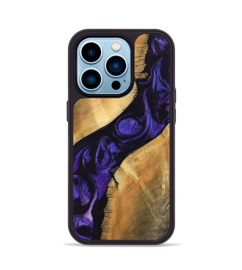 iPhone 14 Pro Wood Phone Case - Alia (Purple, 746601)