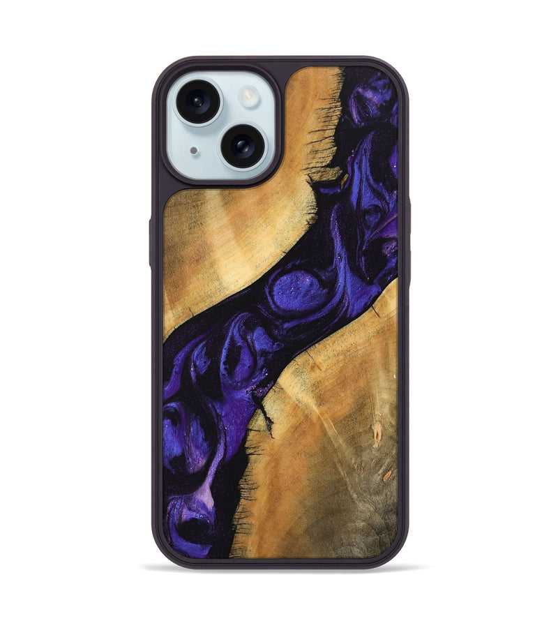 iPhone 15 Wood Phone Case - Alia (Purple, 746601)