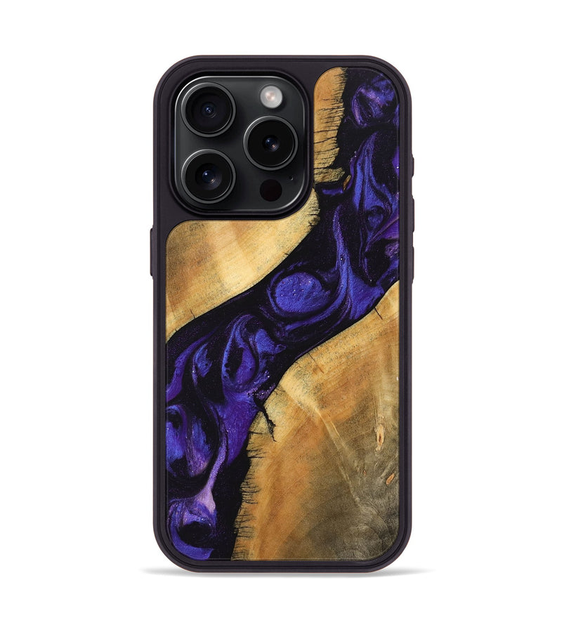 iPhone 15 Pro Wood Phone Case - Alia (Purple, 746601)