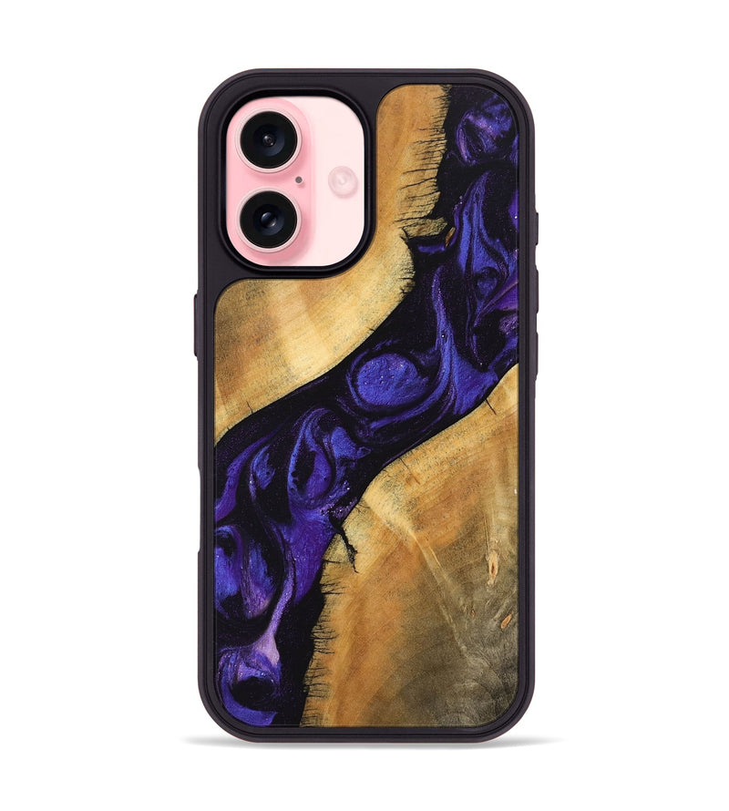 iPhone 16 Wood Phone Case - Alia (Purple, 746601)