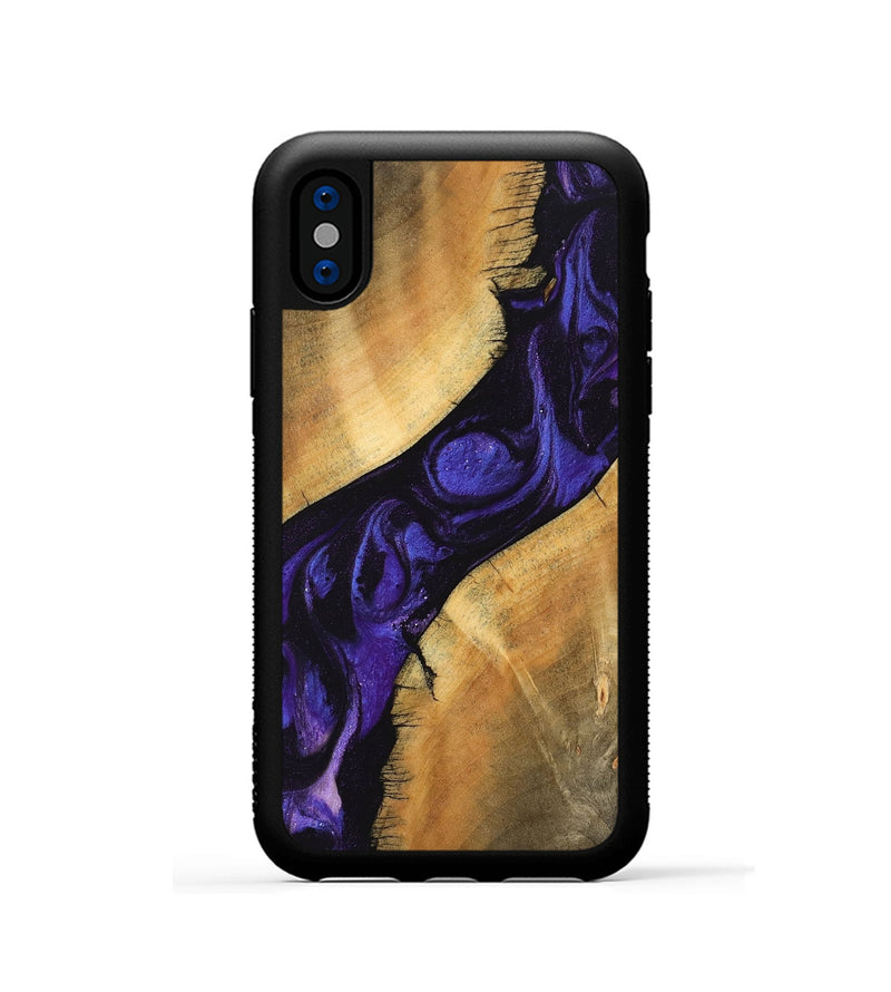 iPhone Xs Wood Phone Case - Alia (Purple, 746601)